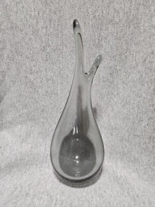 Per Lutkin HOLMEGAARD Black Gray Duckling Vase Duck Bill Smoky - Picture 1 of 7