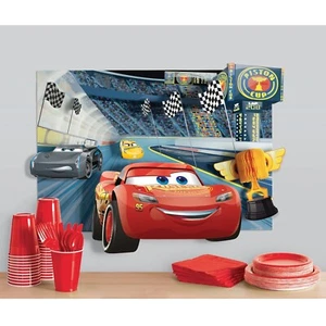 CARS 3 PAPER WALL DECORATING KIT (1) ~ Birthday Party Supplies Disney Cars Red - Picture 1 of 1