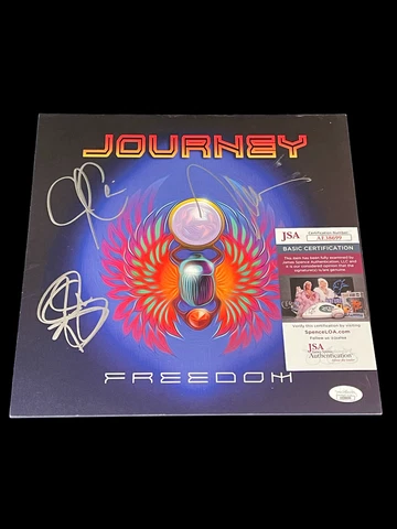 Neal Schon Jonathan Cain Arnel Pineda Journey Signed Autograph 11x11 Photo JSA Cover
