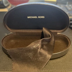 MICHAEL KORS DESIGNER EYEGLASSES SUNGLASSES  BROWN HARD CASE CLOTH perfect - Picture 1 of 2