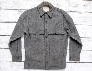 Vintage C.C. Chaqueta Abrigo Capa Lana Filson Co. Mackinaw Estilo 95 Gris Talla Mediana - Imagen 1 de 10