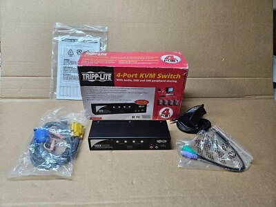 Tripp-Lite B006-VU4-R  4Port USB KVM Switch W/ USB Cable included 1 YR Warranty - Image 1 of 2