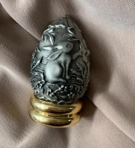 Franklin Mint Treasury Of  Eggs Limited Edition 1988 Pewter Egg - Picture 1 of 8
