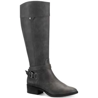 Style & Co Women Knee High Riding Boots Bennon Size US 5.5M Grey Faux Leather - Image 1 of 3