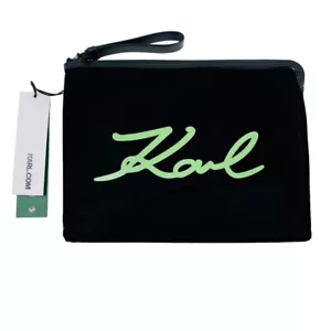 Bolso clutch Karl Lagerfeld negro acolchado iPad - Imagen 1 de 10
