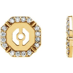 Diamant Ohrring Jacke in 14K Gelbgold (1/6 ct. tw.) - Bild 1 von 1