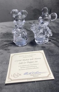 Disney Lenox Classics Mickey und Minnie Kristall Salz und Pfefferstreuer Set NEU - Bild 1 von 9