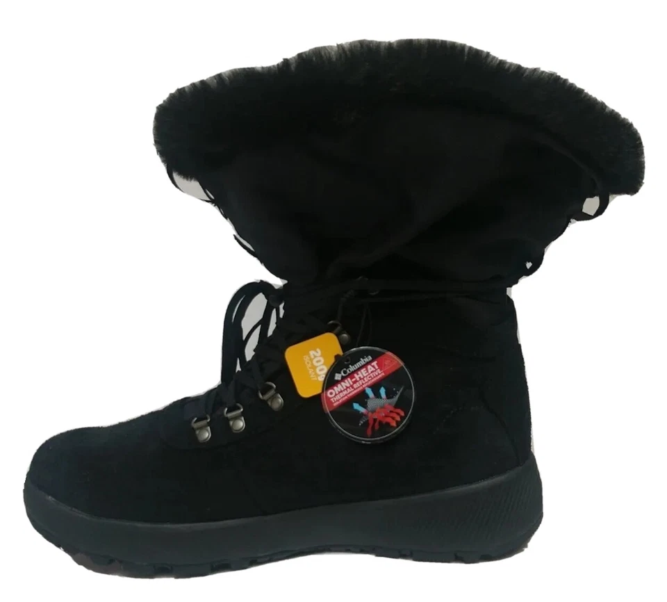 Columbia Women's 9.5 Slopeside Village Omni-Heat Hi - Black-200G Insulation