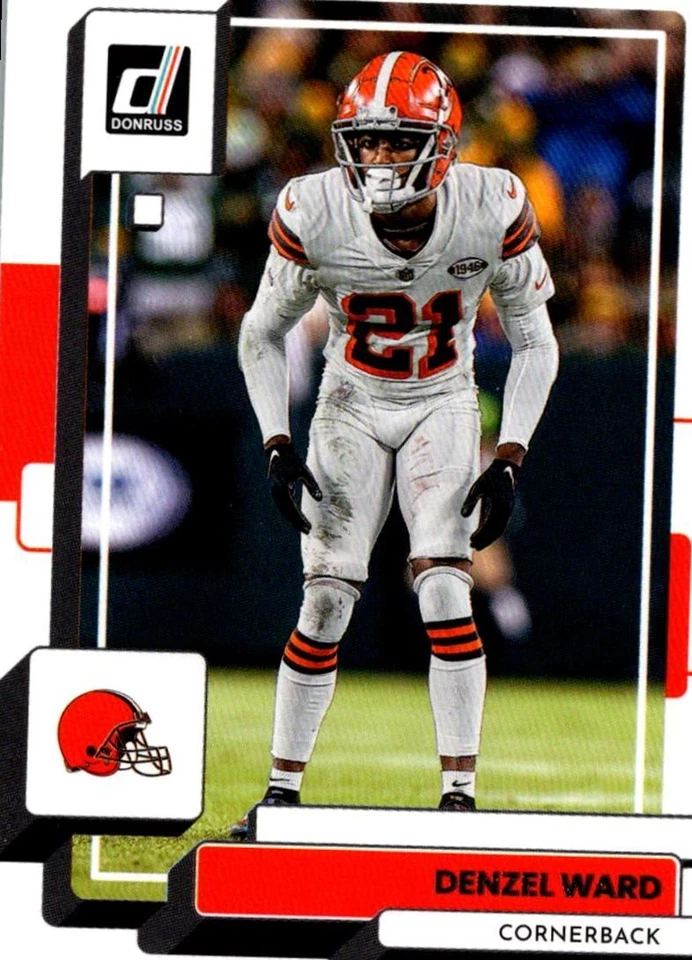 2022 Donruss Red Press Proof Denzel Ward Cleveland Browns #214 - Image 1 of 2