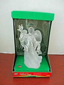 YULE RITE Acrylic LED ANGEL~6" x 5.75" x 10"~New In Box - Picture 1 of 4
