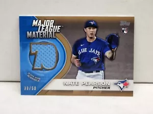 NATE PEARSON 2021 Topps Major League Material GOLD ~ Blue Jays GU #'d /50 - Picture 1 of 2