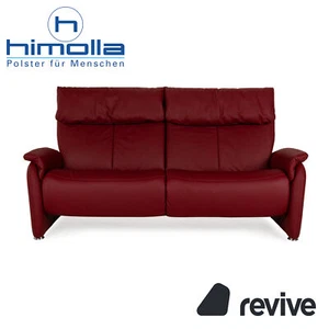 Himolla Cumuly Leather Three-Seater Red Sofa Couch - Bild 1 von 9