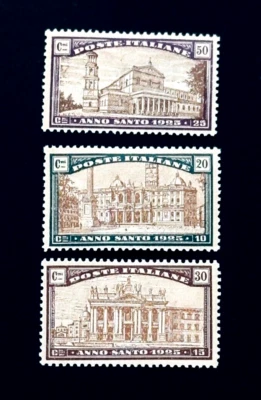 ITALY Stamp Lot - 1925 Holy Year Semi Postal Anno Santo Mint OG H  r66🔥 CV$28 - Image 1 of 2