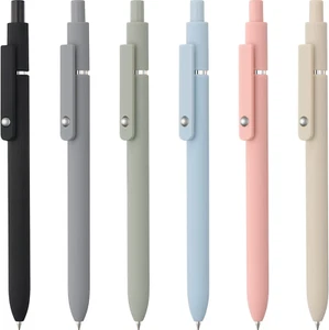 6 Pack Cute Gel Pens, Retractable Quick Dry Gel Ink Pen, Fine Point 0.5Mm Black - Picture 1 of 12