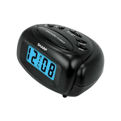 Sharp COMPACT DIGITAL ALARM CLOCK • BATTERY OPERATED Touch Activated Back Light - Image 1 of 4