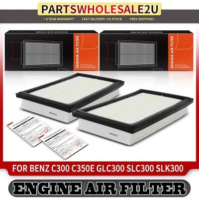 Filtro de aire del motor 2 piezas para Mercedes-Benz C300 C350e E300 GLC300 GLC350e SLC300 Foto 1 de 4