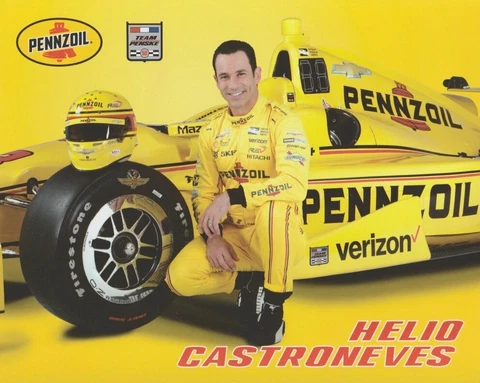 2016 Helio Castroneves Pennzoil Chevy Dallara Indy 500 Indy Car Hero Card Cover