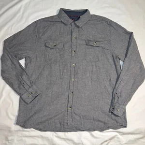 Woolrich Camicia Uomo Extra Large Grigio Manica Lunga Tasca Bottoni Casual Cotone - Foto 1 di 9