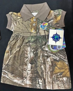 Kansas Jayhawks Newborn Baby Girl Camouflage Polo Dress 12 Months New - Picture 1 of 1