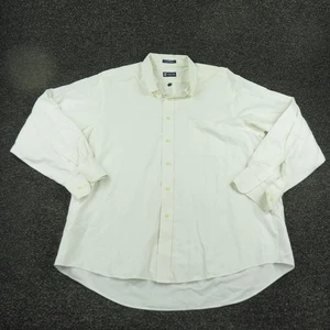 Chaps Hemd Herren XL 17-17,5 34/35 Weiß Oxford Knitterfrei Langarm - Bild 1 von 7