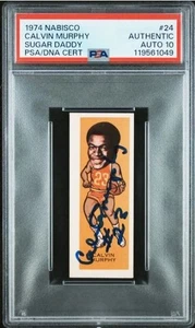 1974 Nabisco Calvin Murphy Signed Basketball Card PSA/DNA Certified Auto 10 HOF - Picture 1 of 4