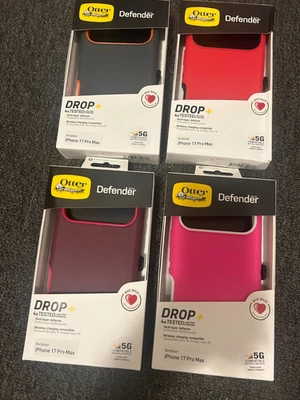 Otterbox defender Iphone 17 pro max case with holster clip in different colors - Image 1 of 4