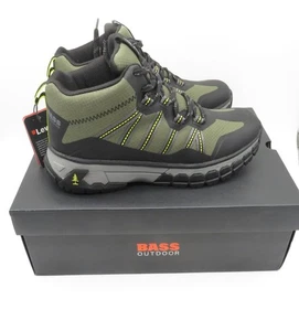 Botas de senderismo Bass Outdoor para hombre 13 verdes/negras ligeras impermeables nuevas con etiquetas $99 - Imagen 1 de 9
