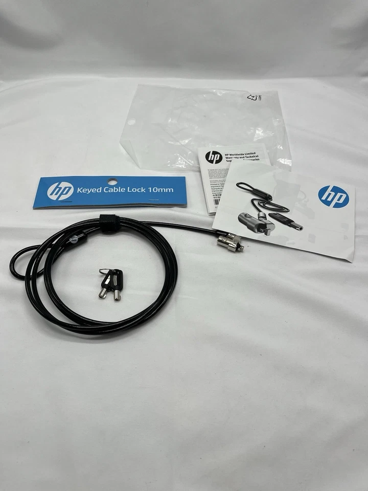 Bloqueo de cable de seguridad con llave HP 6 pies 10 mm para Studio x360 G5, 17 G6 G5 T1A62AA Foto 1 de 1