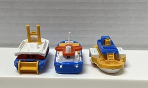 Vintage Bruder Germany Mini Plastic River Boats Mini Toy Lot Of 3 - Picture 1 of 9