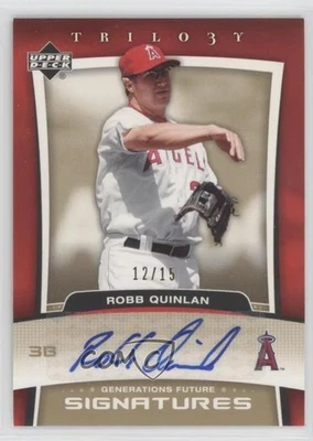 2005 Upper Deck Trilogy Generations Future Gold Signatures /15 Robb Quinlan Auto - Image 1 of 2