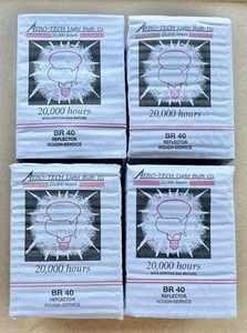 Aero-tech Filament Light Bulb 120W Watt BR40 Rough-service 20000 Hours Qty 4 - Picture 1 of 3