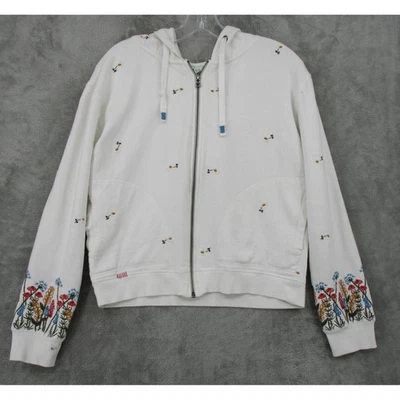Sundance Sweatshirt Womens Small Hoodie Floral Embroidered Zip Hooded Athleisure - Image 1 of 4