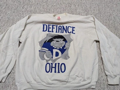 Sudadera vintage hecha en Estados Unidos años 80 90 HANES personalizada XL OHIO bulldogs fútbol Foto 1 de 4