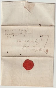 1816 WANGFORD PENNY POST & Nr. 1 R/HOUSE J JERMYN TO EDMUND PRESTON - LEGAL CASE - Bild 1 von 4
