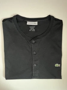 Camiseta para hombre Lacoste manga corta cuello redondo XL talla 6 negra calce regular - Imagen 1 de 6