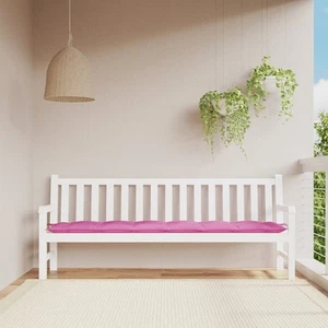Garden Bench Cushion Pink 100% Polyester 78.7"x19.7"x2.8 - Picture 1 of 7