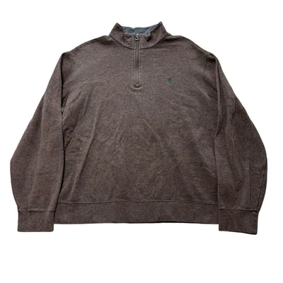 Polo Ralph Lauren Mens Large Performance Brown 1/4 Zip Pullover Sweatshirt - Image 1 of 4
