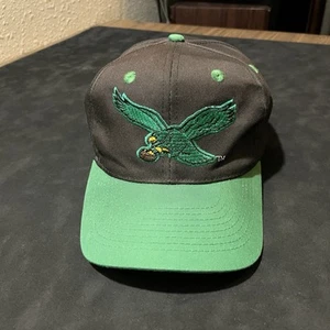 Philadelphia Eagles Hat ANNCO snapback Black Dome kelly Green 1980s NFL vintage - Picture 1 of 9