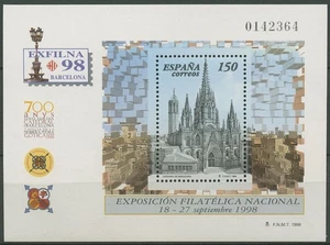 Spanien 1998 EXFILNA Kathedrale Barcelona Block 72 postfrisch (C97583) - Picture 1 of 1
