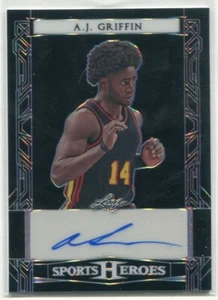 2024 Leaf Sports Heroes AJ A.J. Griffin Black Auto Autograph RC 26/49 HAWKS - Bild 1 von 1