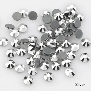2mm 3mm 4mm 5mm Hotfix Rhinestones Flat Back Gems Crystal Glass Art Deco Beads - Picture 1 of 52
