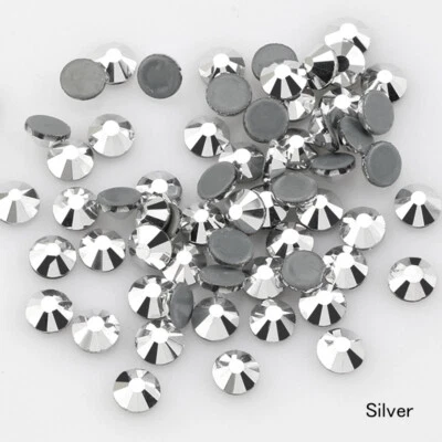 2 mm 3 mm 4 mm 5 mm Hotfix pedrería gemas traseras planas cristal cuentas Art Deco Foto 1 de 4