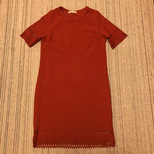 Cameo Rose New Look Size 10 Tan Rust Dress With Cut Out Aztec Trim NEW Condition - Picture 1 of 4