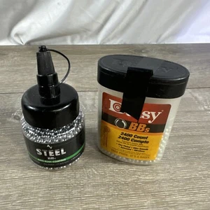 Refill Daisy Red Rider BBs (used) & AV Steel BBs 2500 Count (new) - Picture 1 of 6