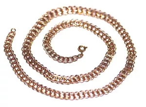 Collar de eslabones antiguos huecos oro amarillo 14K 14,7 g 20,5" Estate 6,50 mm vintage - Imagen 1 de 20