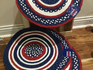 Celebrate Americana Together Patriotic table Runner 35.5" x 13"+4 round mats 15' - Picture 1 of 10