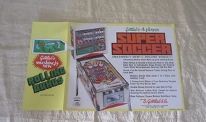 Gottlieb Super Fútbol Pinball Flyer 1975 - Imagen 1 de 1