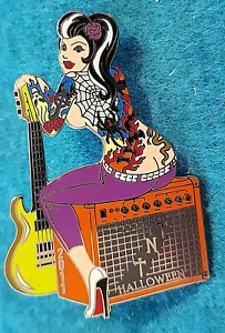 TNT HOLLYWOOD HARD ROCK ROCKABILLY BETTY SPIDER GIRL CAFE HALLOWEEN PIN LE50 - Picture 1 of 1