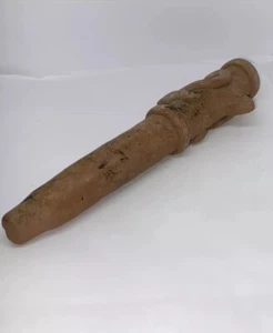 "Flauta antigua maya coleccionable hecha a mano de 8"" decoración del hogar solo para fines de cerámica" - Imagen 1 de 7
