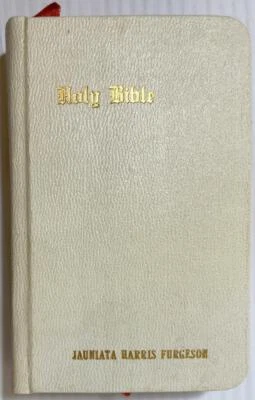 HOLY BIBLE KJV Oxford London LEATHER White KING JAMES cir1912 HB Maps - Image 1 of 4